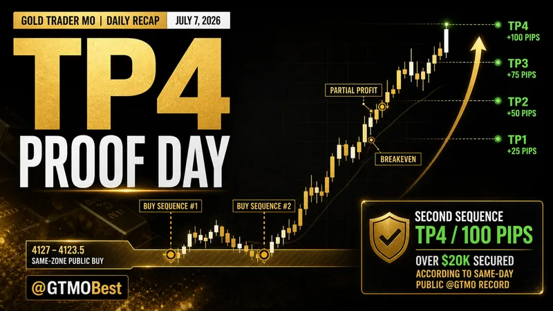Daily Gold Trading Report — July 7, 2026: TP4 Proof Day