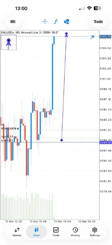 200+ pips captured on XAUUSD Gold trade March 13, 2026