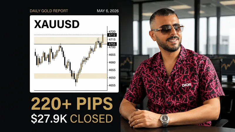 Daily Gold Trading Report - May 6, 2026: 220+ Pips, $27.9K Closed