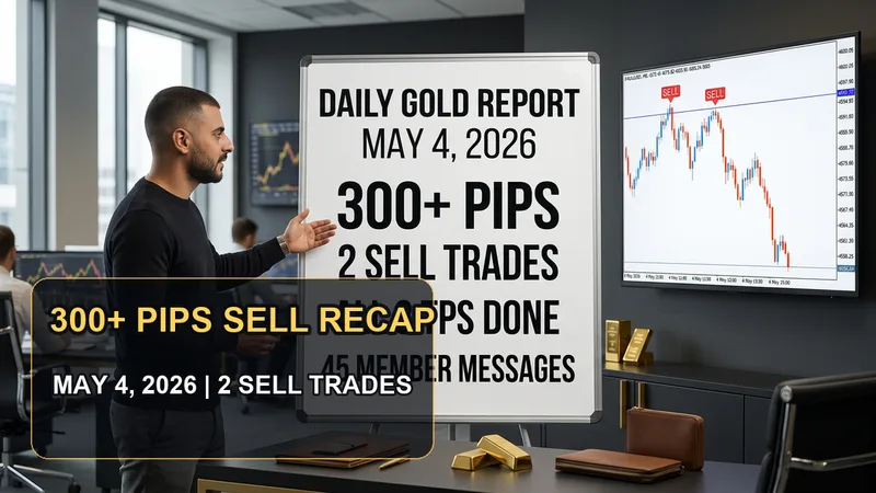 Daily Gold Trading Report - May 4, 2026: 300+ Pips On Two Sell Trades