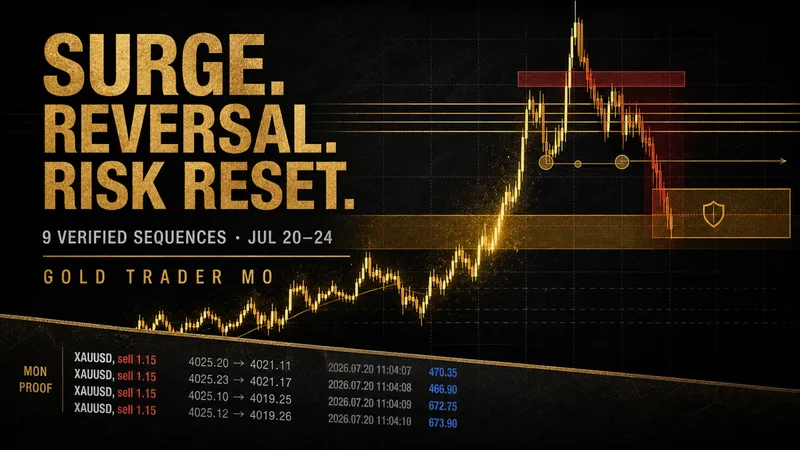 XAUUSD Weekly Recap July 20–24: Surge, Reversal, Risk Reset