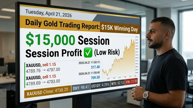 Daily Gold Trading Report — April 21, 2026: $15K Winning Day