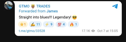 James’s public feedback after the first buy sequence on October 7.
