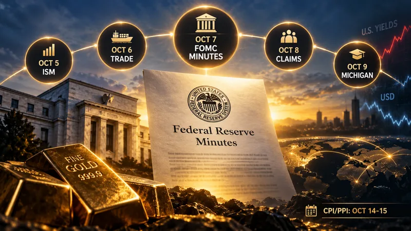 October 5 to 9 gold catalyst calendar with FOMC minutes and labor data