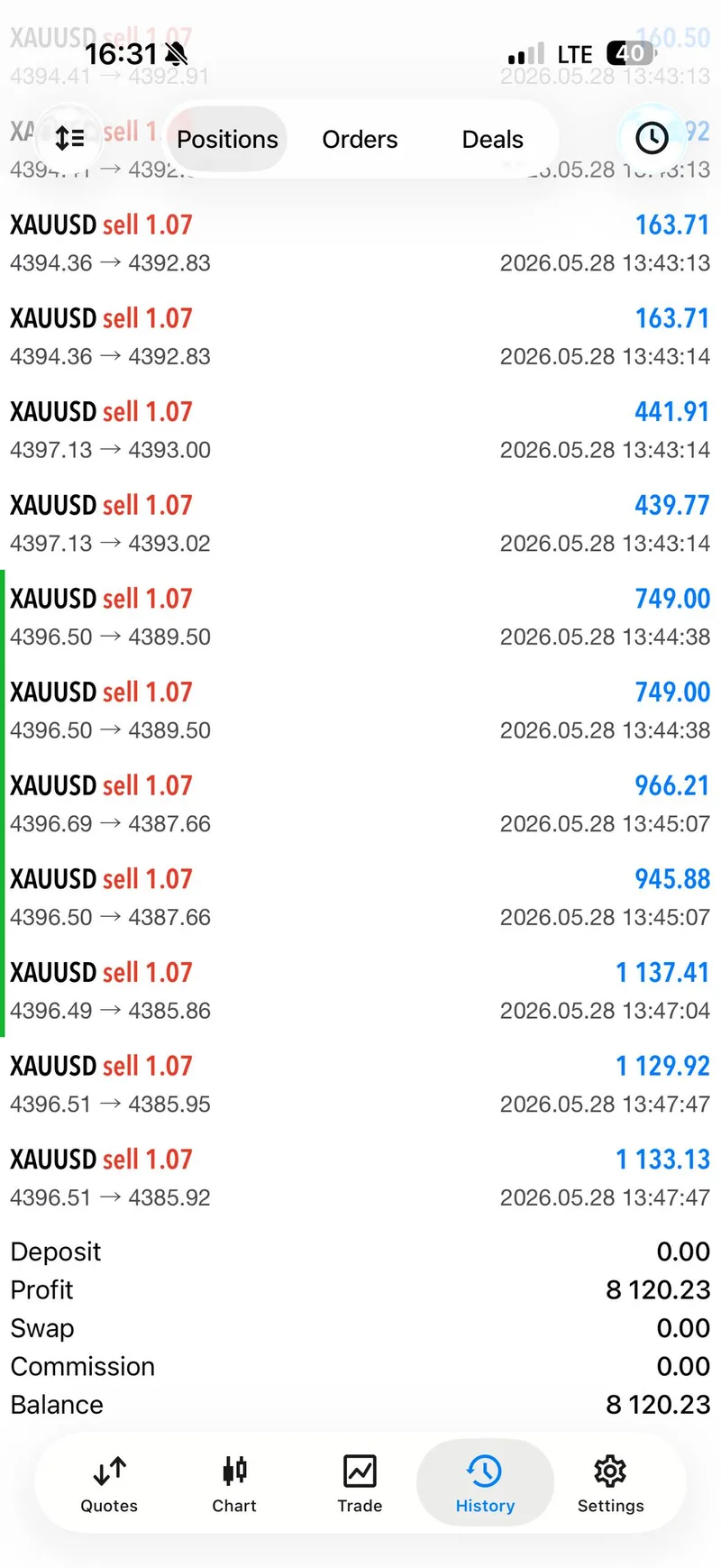 Weekly trade-proof screenshot from 2026-05-28.