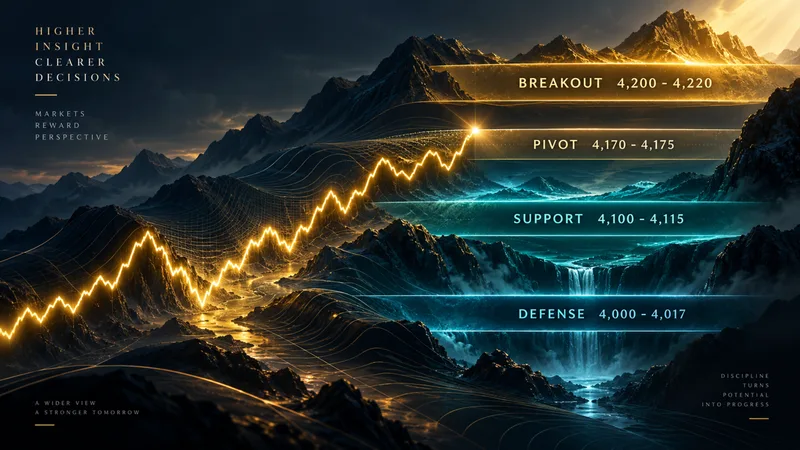 Gold forecast decision zones from four thousand dollars to four thousand three hundred twenty