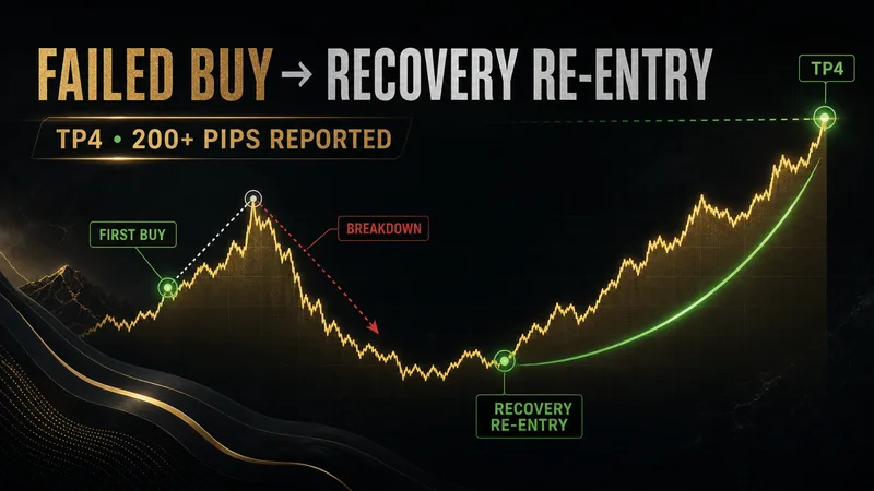 XAUUSD August 4: Failed BUY, Recovery Re-entry and TP4