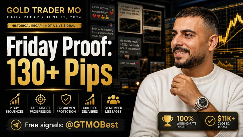 Daily Gold Trading Report - June 12, 2026: Friday Proof, 130+ Pips And $11K Closed