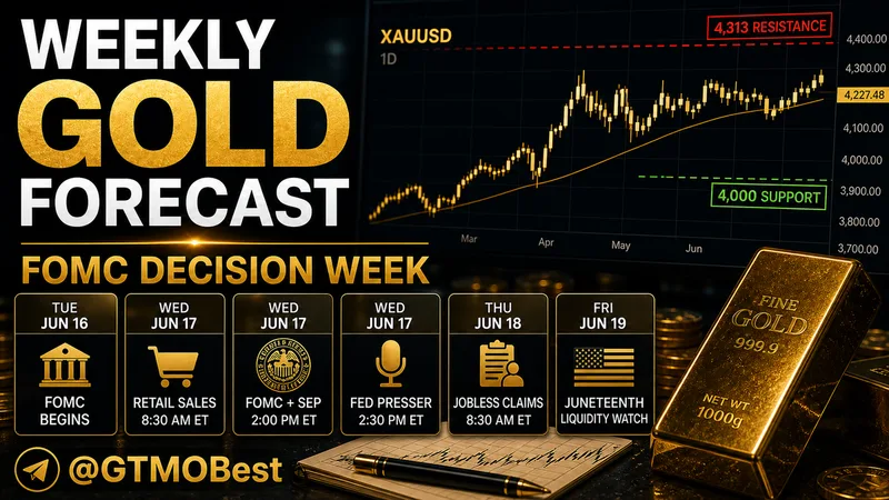Weekly Gold Forecast June 15-19, 2026 | XAUUSD FOMC Decision Week