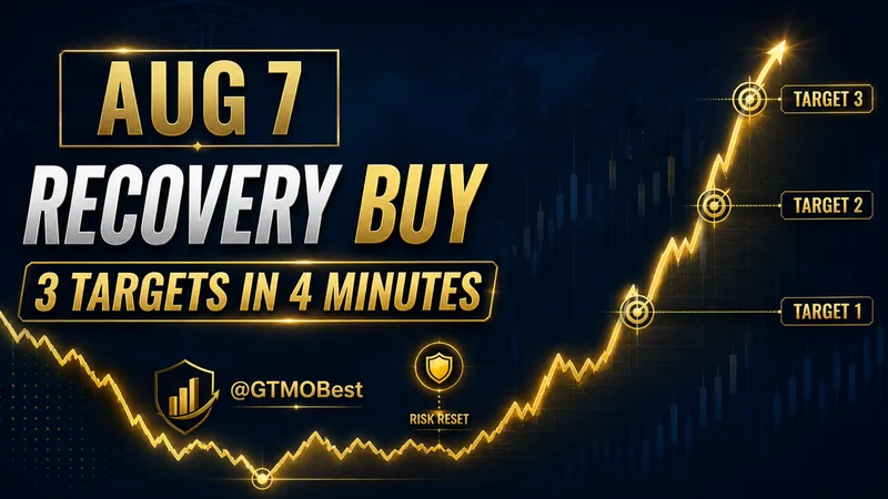 XAUUSD August 7: Recovery BUY Reached 3 Targets in Four Minutes