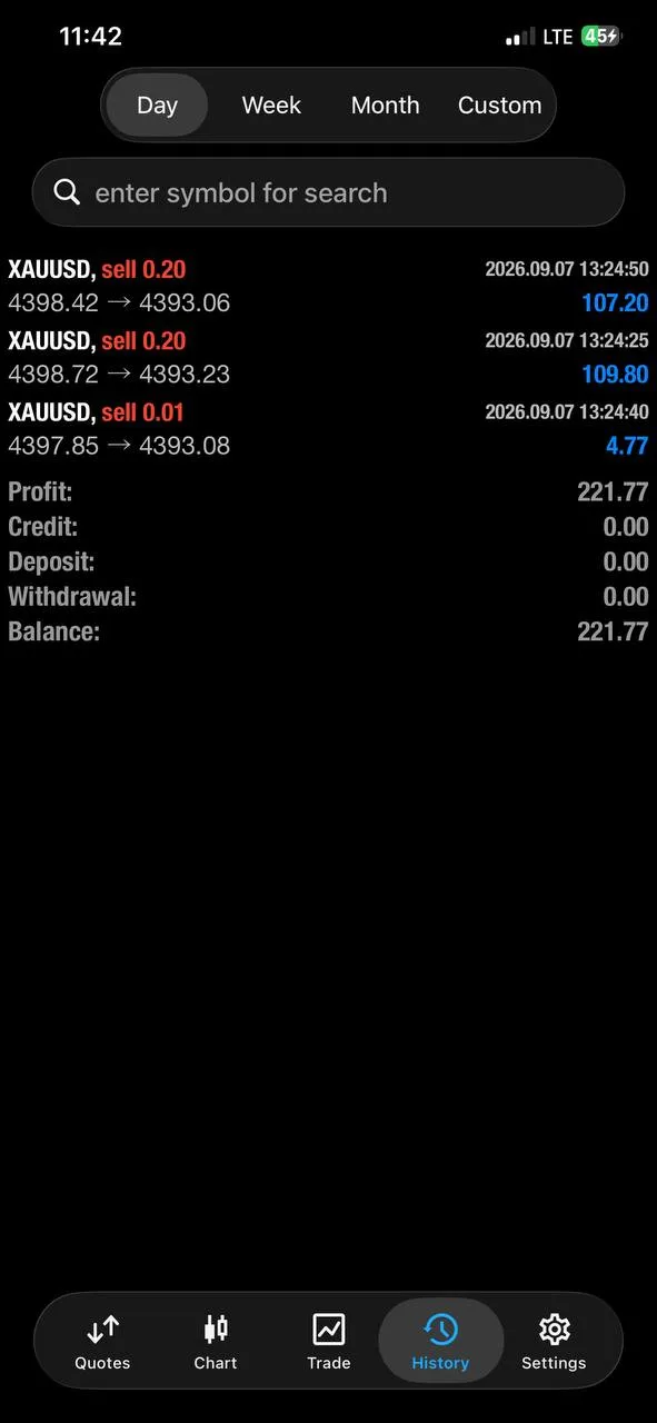 VadrionYT member screenshot showing an individual gold-trading result.